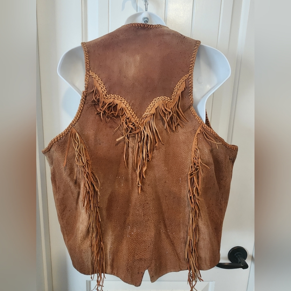 Mealey's Vintage Suede Leather Vest Sz 40 - Picture 5 of 10